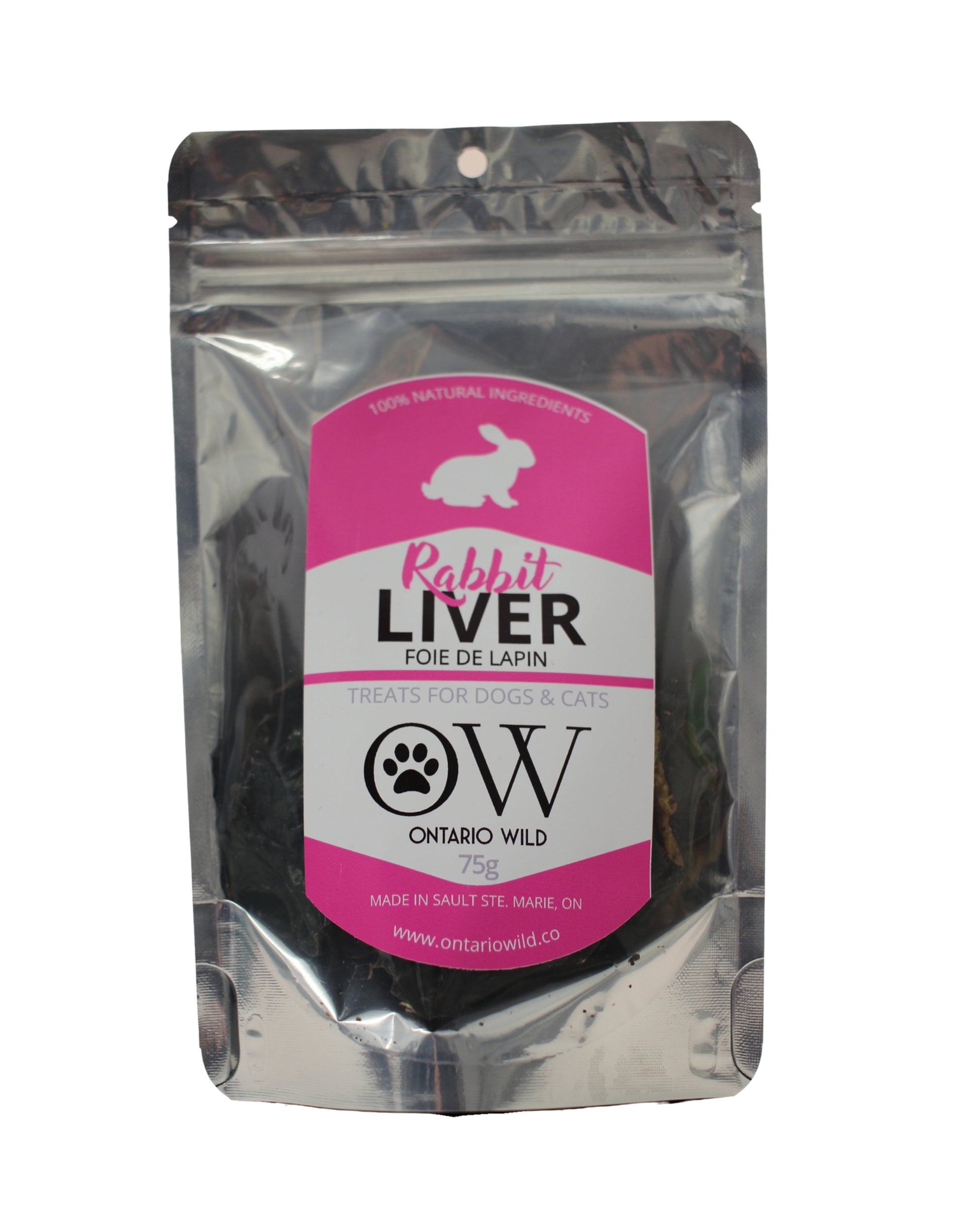 Rabbit Liver - 75 g - Ontario Wild Pet Shop