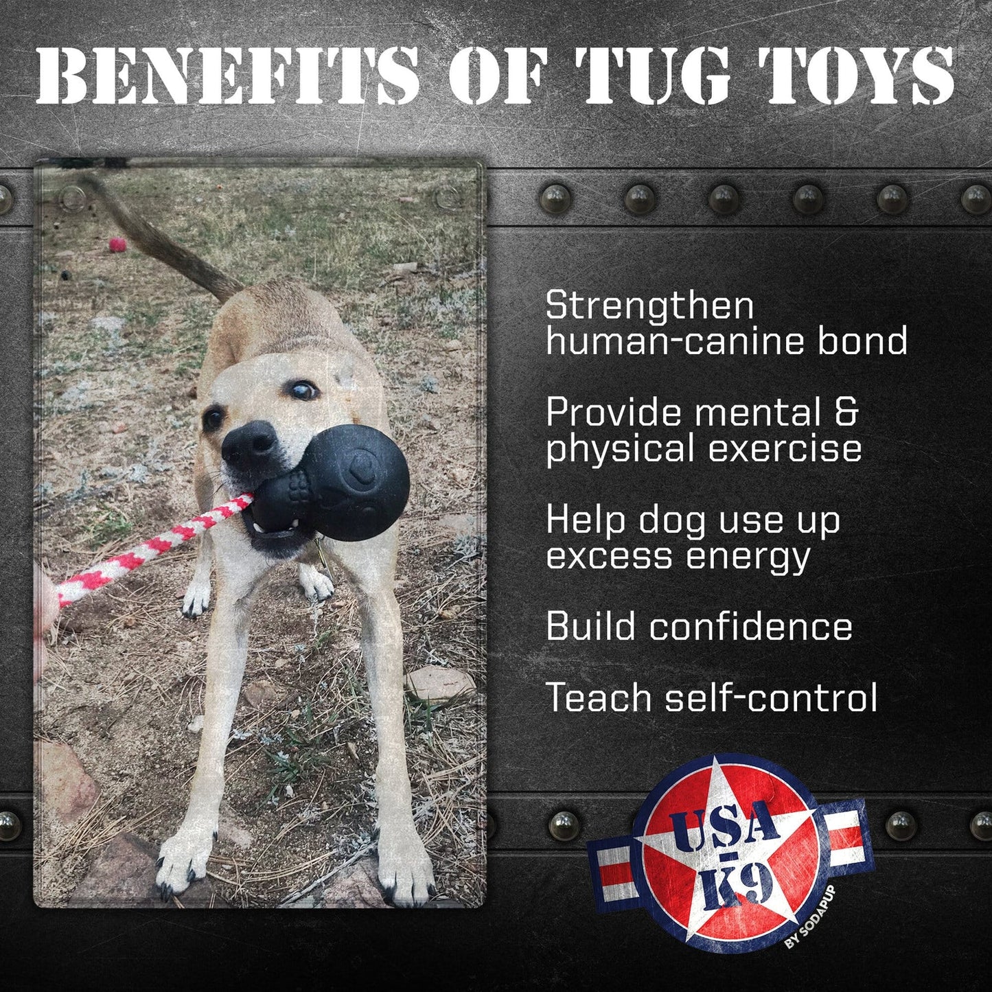 SP - K9 - MAGNUM Skull Tug Toy - Ontario Wild Pet Shop
