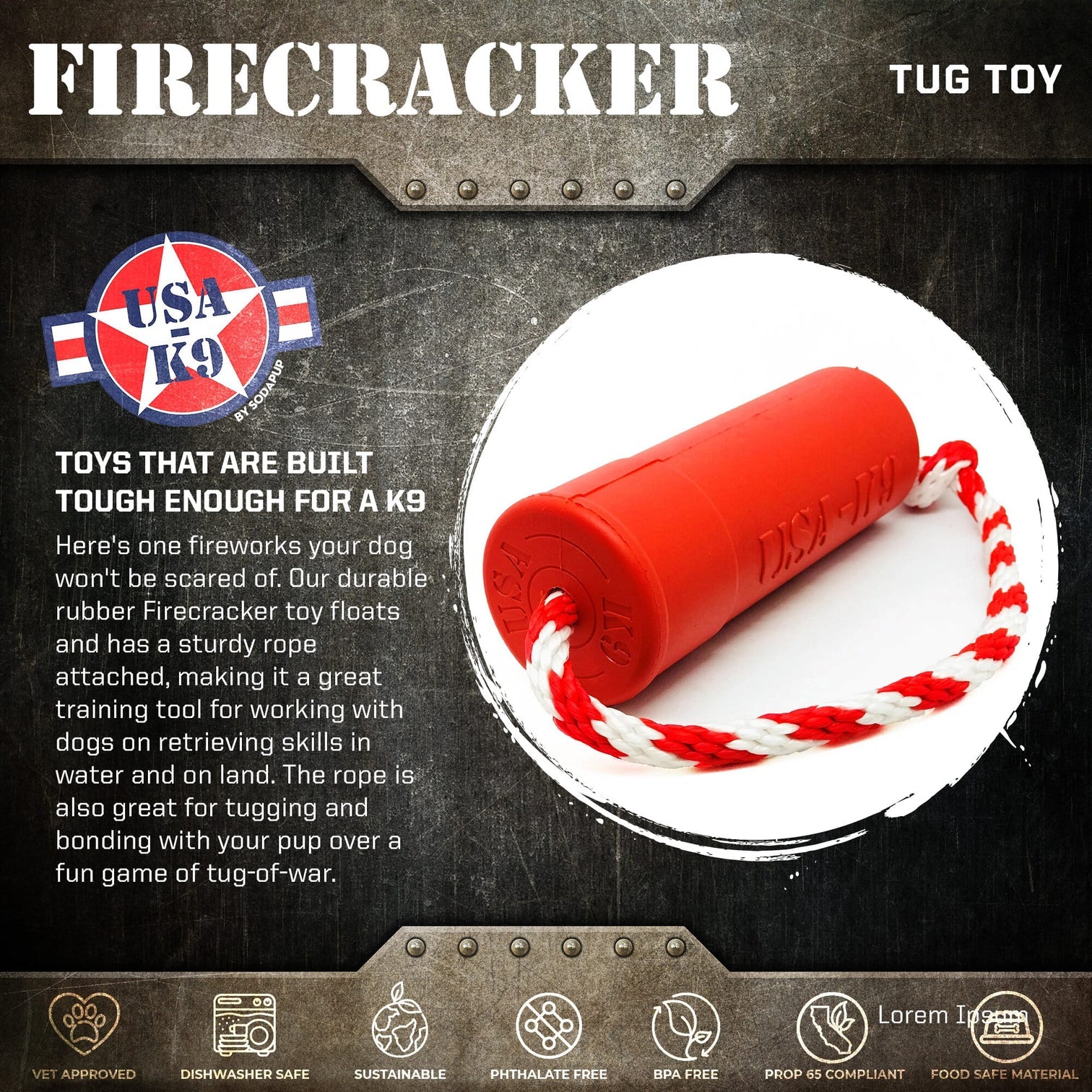 SP - K9 - Firecracker (floating) - Ontario Wild Pet Shop