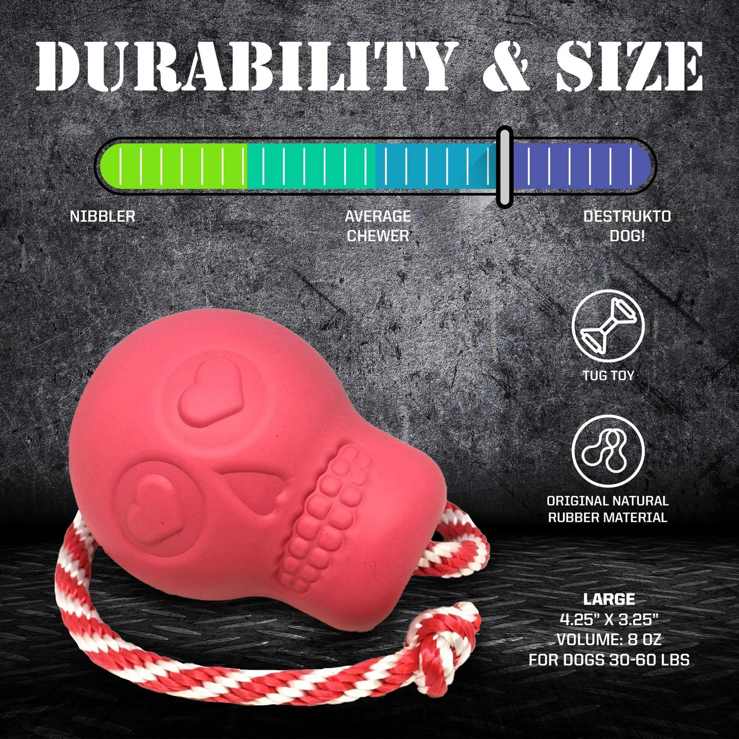 SP - K9 - Skull Tug Toy - Ontario Wild Pet Shop
