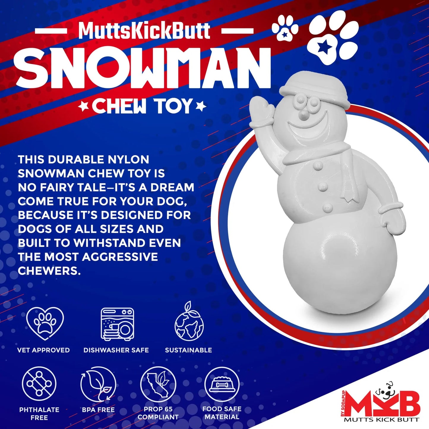 SP - Snowman Nylon Chew - Ontario Wild Pet Shop
