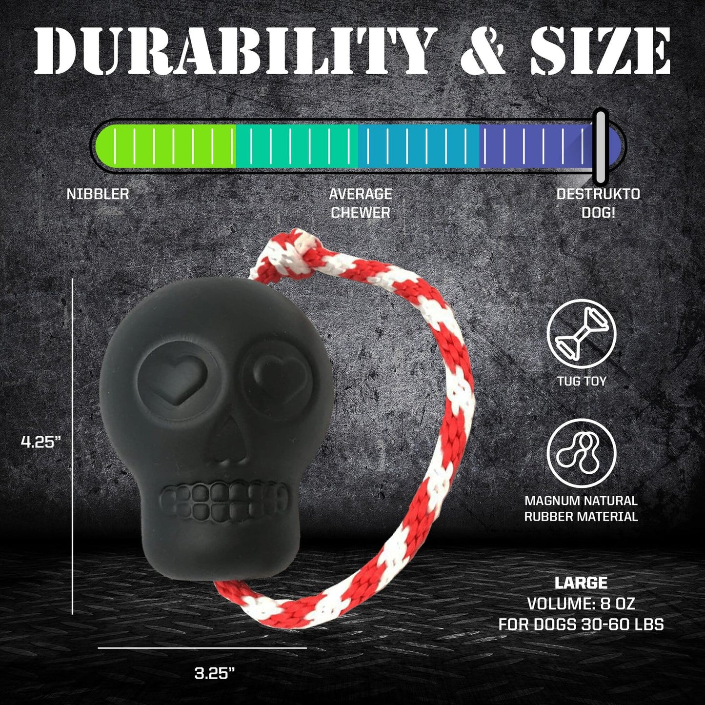 SP - K9 - MAGNUM Skull Tug Toy - Ontario Wild Pet Shop