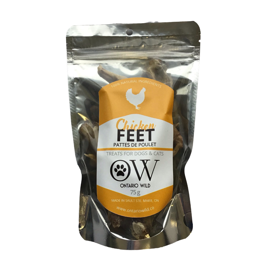 Chicken Feet - 75 g - Ontario Wild Pet Shop