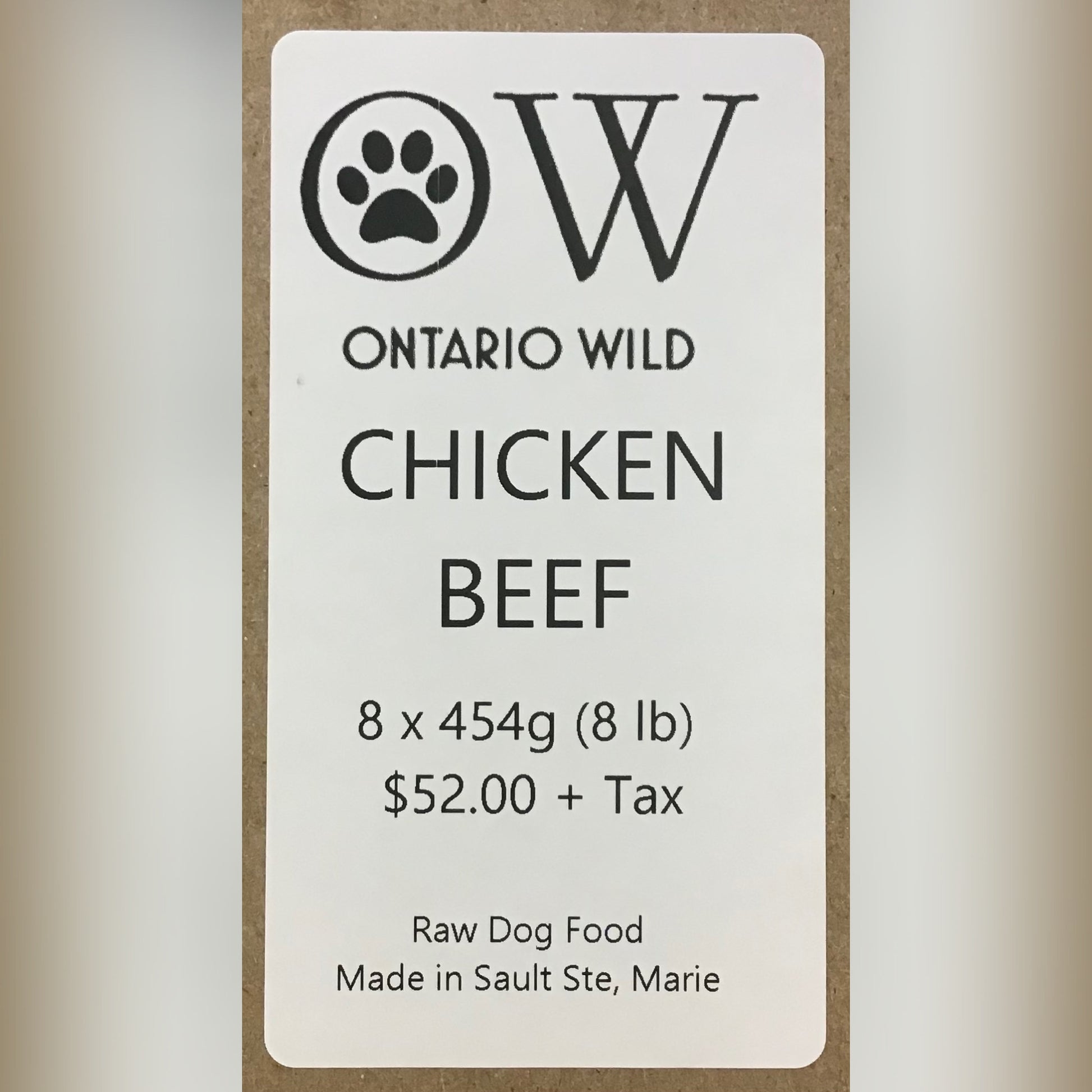 Chicken Beef - Ontario Wild Pet Shop