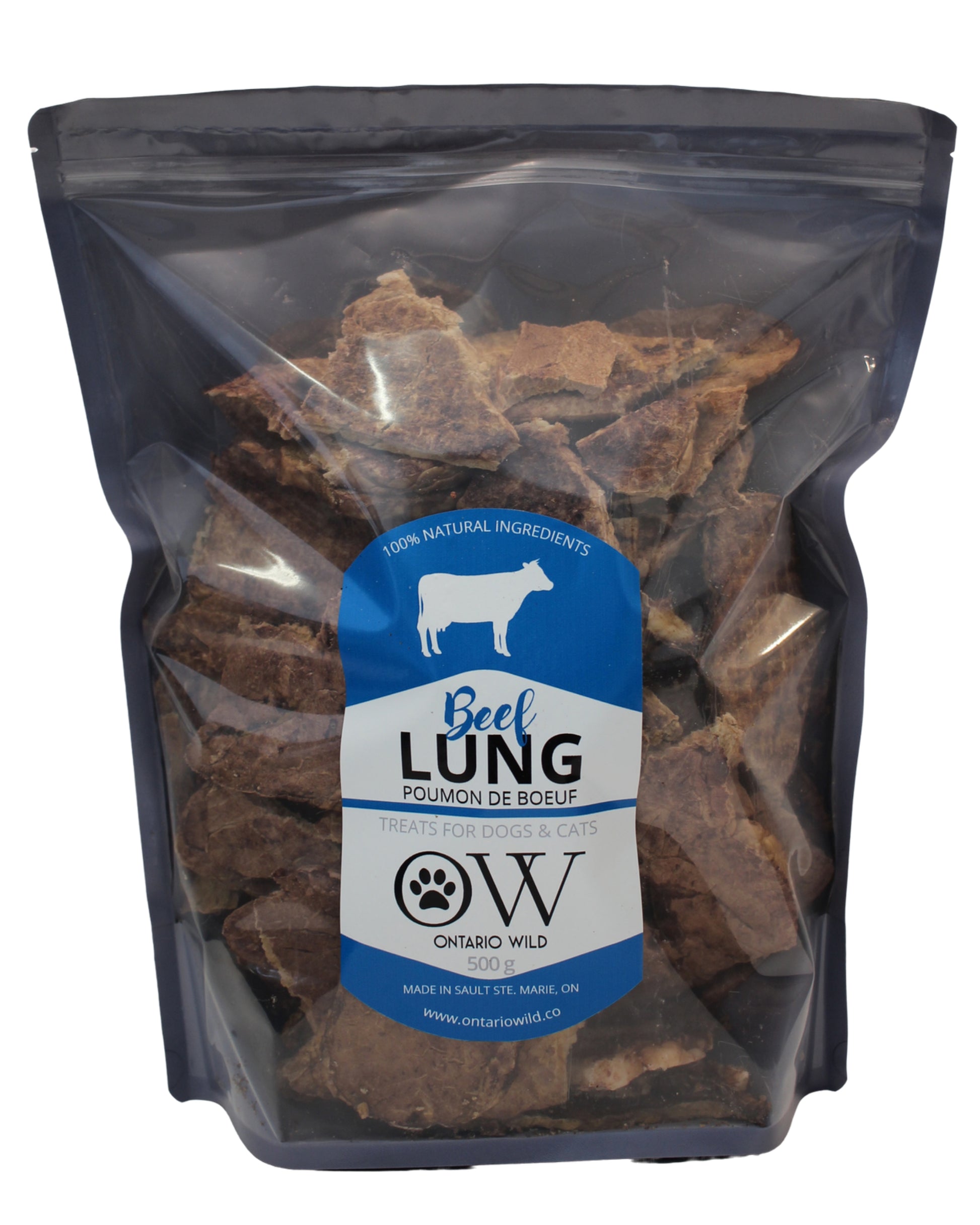 Beef Lung - 500 g - Ontario Wild Pet Shop