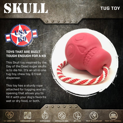 SP - K9 - Skull Tug Toy - Ontario Wild Pet Shop
