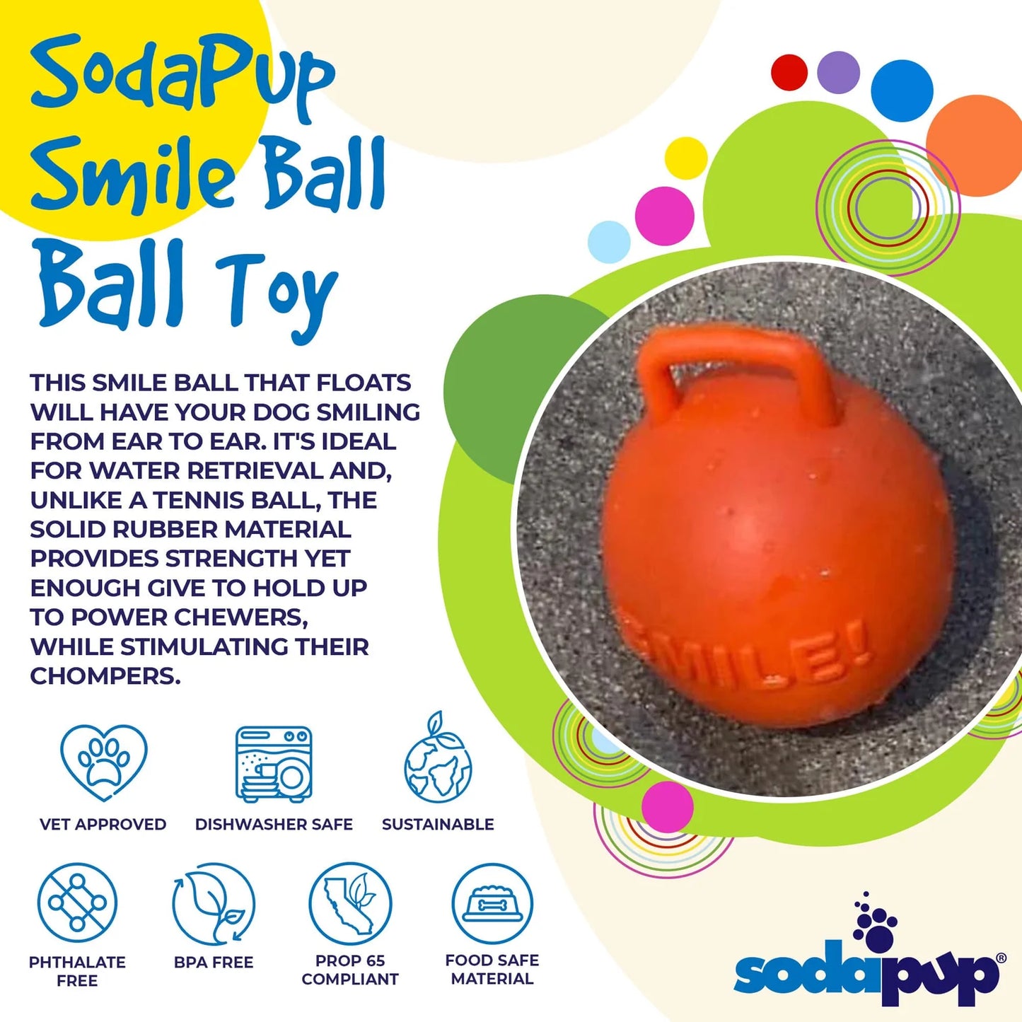 SP - Ball - Orange - Medium (floating) - Ontario Wild Pet Shop