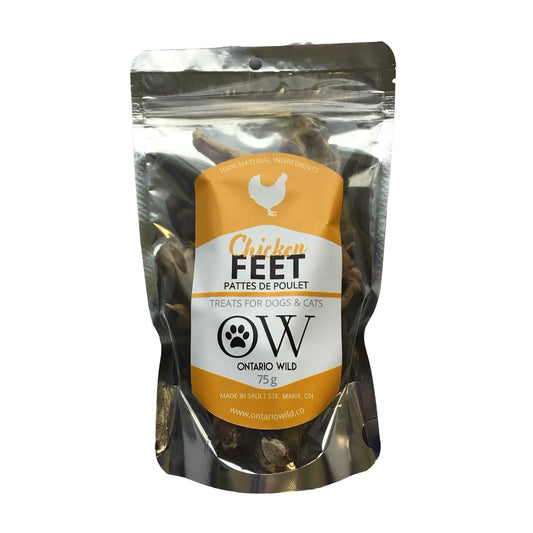 Chicken Feet - 75 g - Ontario Wild Pet Shop
