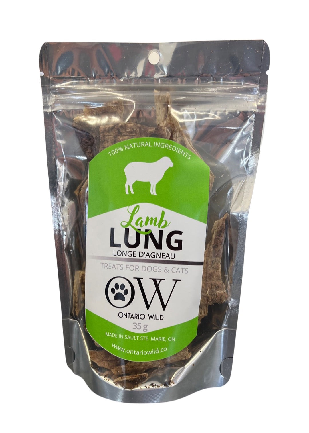 Lamb lung - 35 g - Ontario Wild Pet Shop