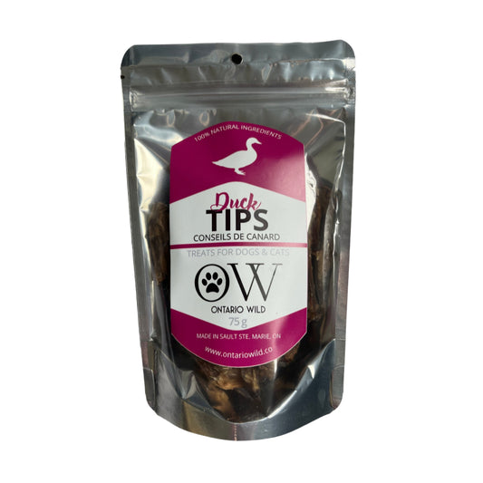 Duck Wing Tips - 75 g - Ontario Wild Pet Shop